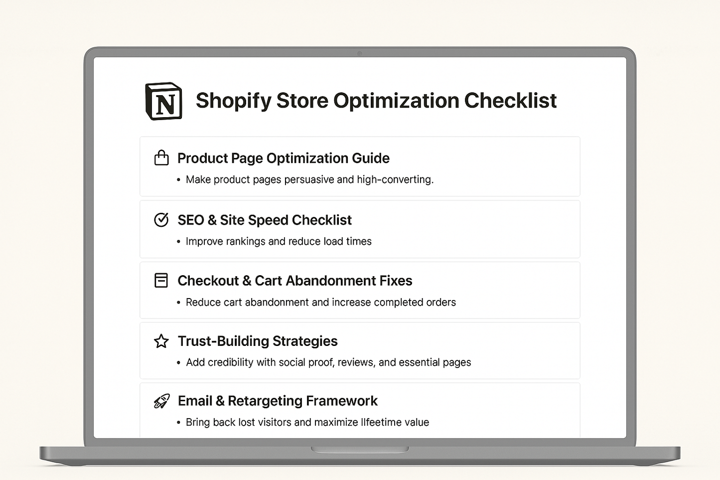 Shopify Store Optimization Checklist – Convert More Visitors into Customers