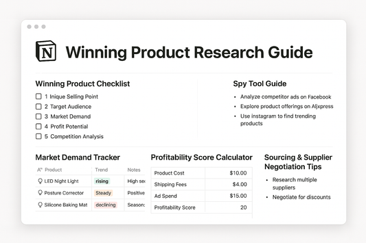Winning Product Research Guide – Discover High-Converting Products for Your Store