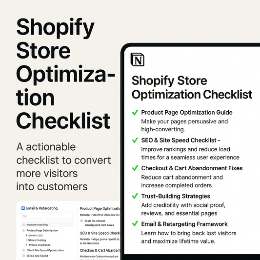 Shopify Store Optimization Checklist – Convert More Visitors into Customers